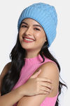 Zivame Knitted Beanie - Sky Blue — thumbnail 3